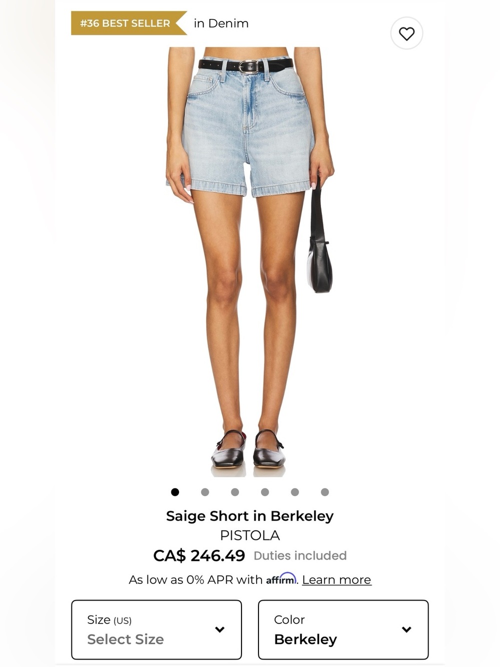 Pistola Denim Saige short